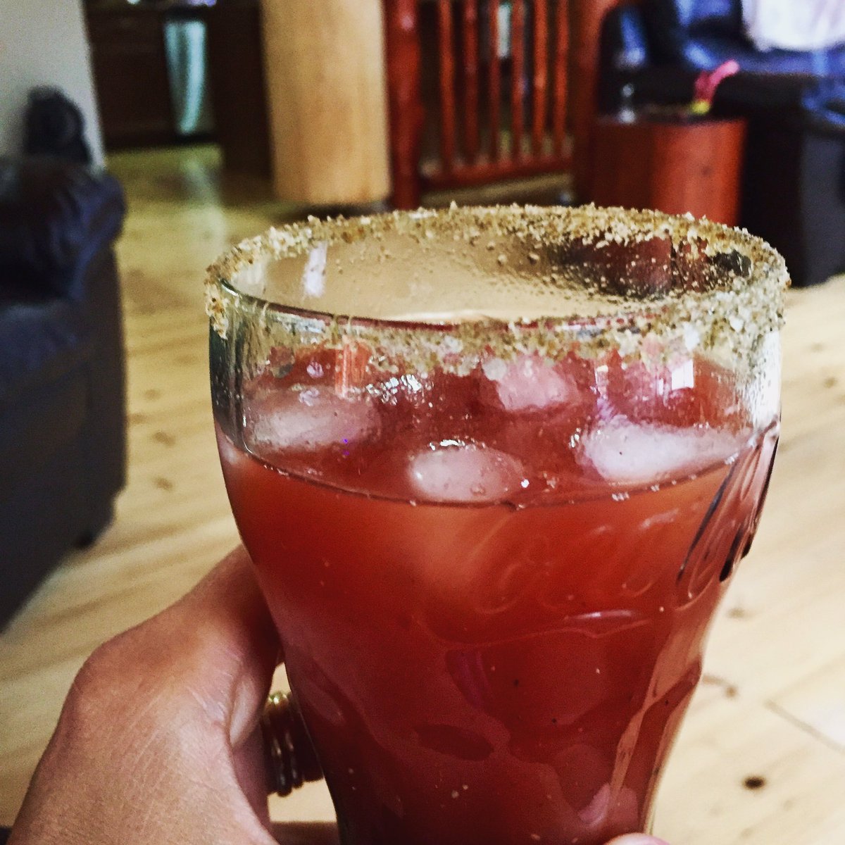 JustNadiaZ's tweet photo. Bloody Caesar exactly the way I like it: extra spicy, no celery.
#celerysucks #cottagelife https://t.co/fNrP4dDlcI