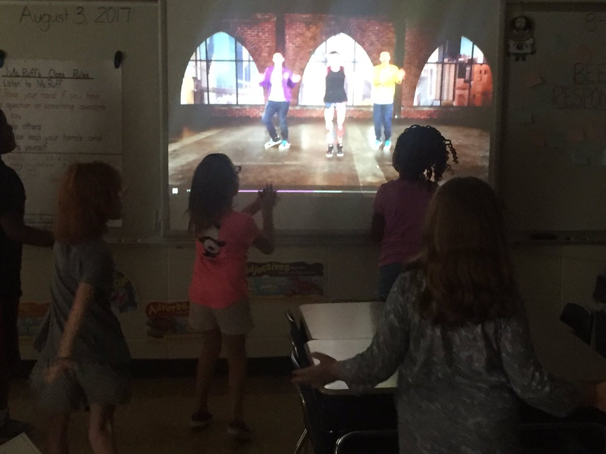 SwagDogs122's tweet photo. My Ruff Riders love using @GoNoodle for our brain breaks! Even I join in on the fun! #Imnothebestdancerbutitsok #Makinglearningfuneveryday https://t.co/AZhSND32i4