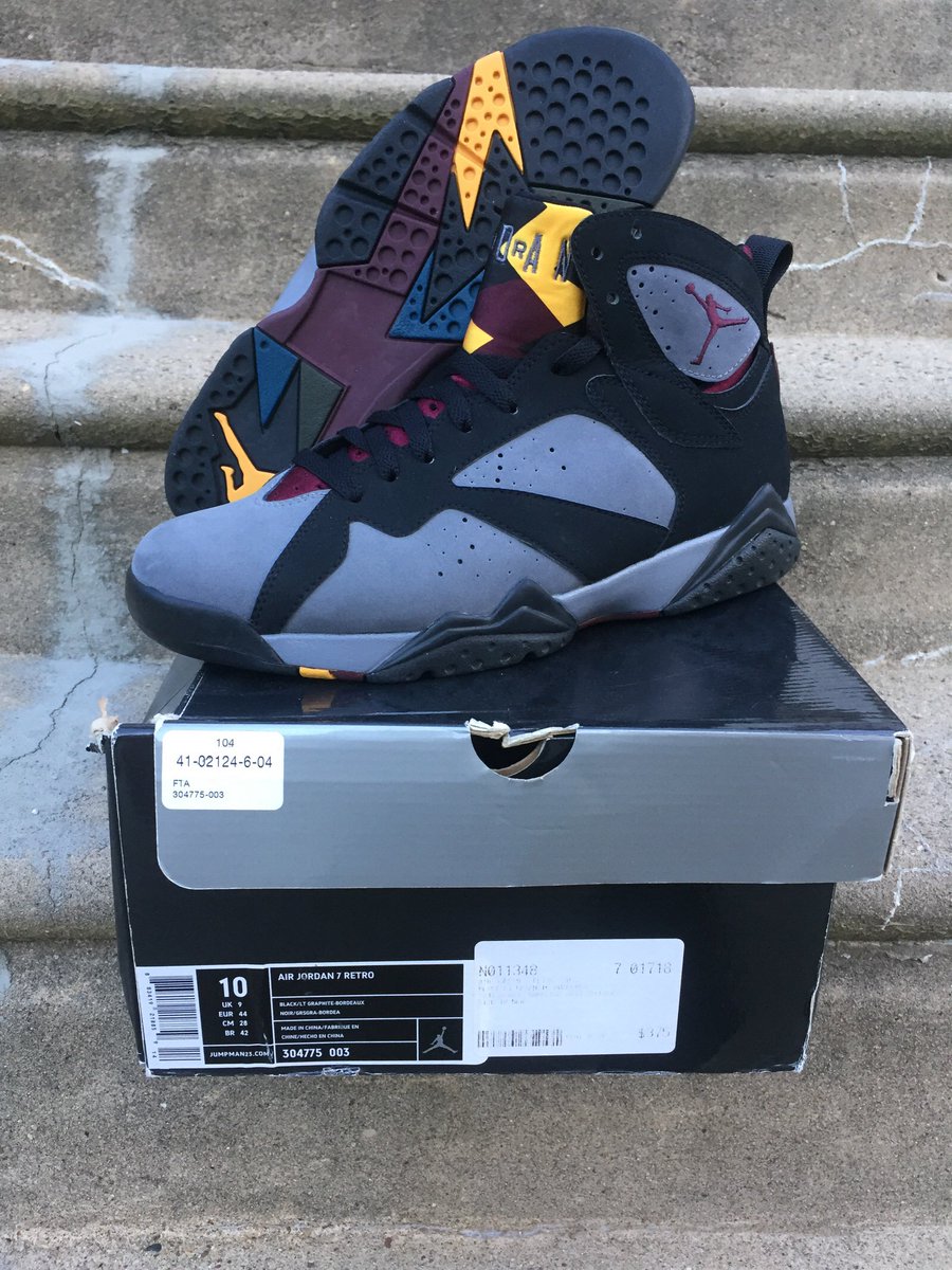 univsolephilly's tweet photo. Jordan 7 Bordeaux 
Size 10
$180
DM to purchase or for more info 
#universalsolephilly https://t.co/ivsy2uHfPx