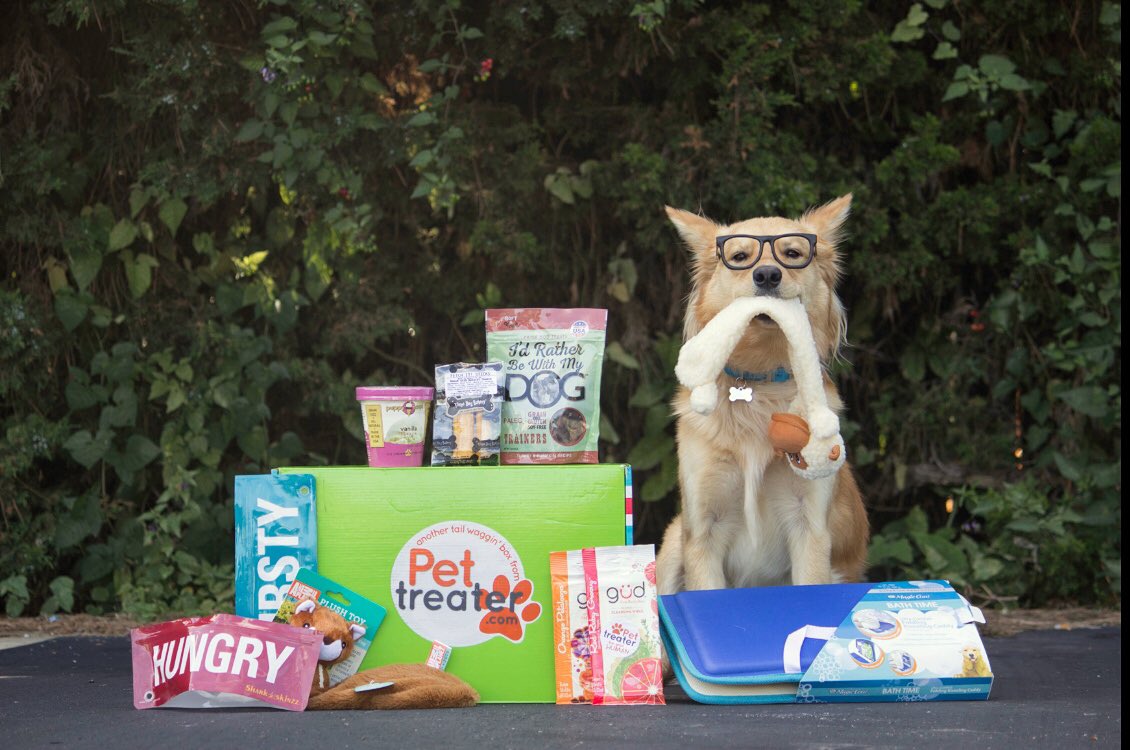 milodamutt's tweet photo. Absolutely loved July's #PetTreater box!!! Best subscription box EVER!! #PetTreaterBox #MonthlyDogBox https://t.co/nXn4Xqb7RX
