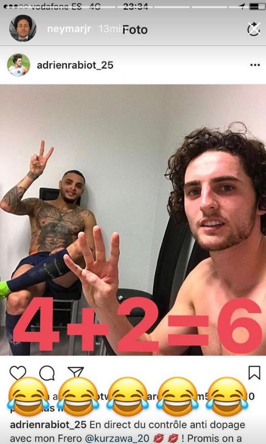 clappingmedia's tweet photo. Neymar le soir de la remontada. Aujourd'hui coéquipiers..😅 https://t.co/1JfEM59K3u