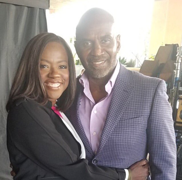 BestOfViolaD's tweet photo. Viola Davis and Julius Tennon on the set of HTGAWM https://t.co/ZImjyxix8o
