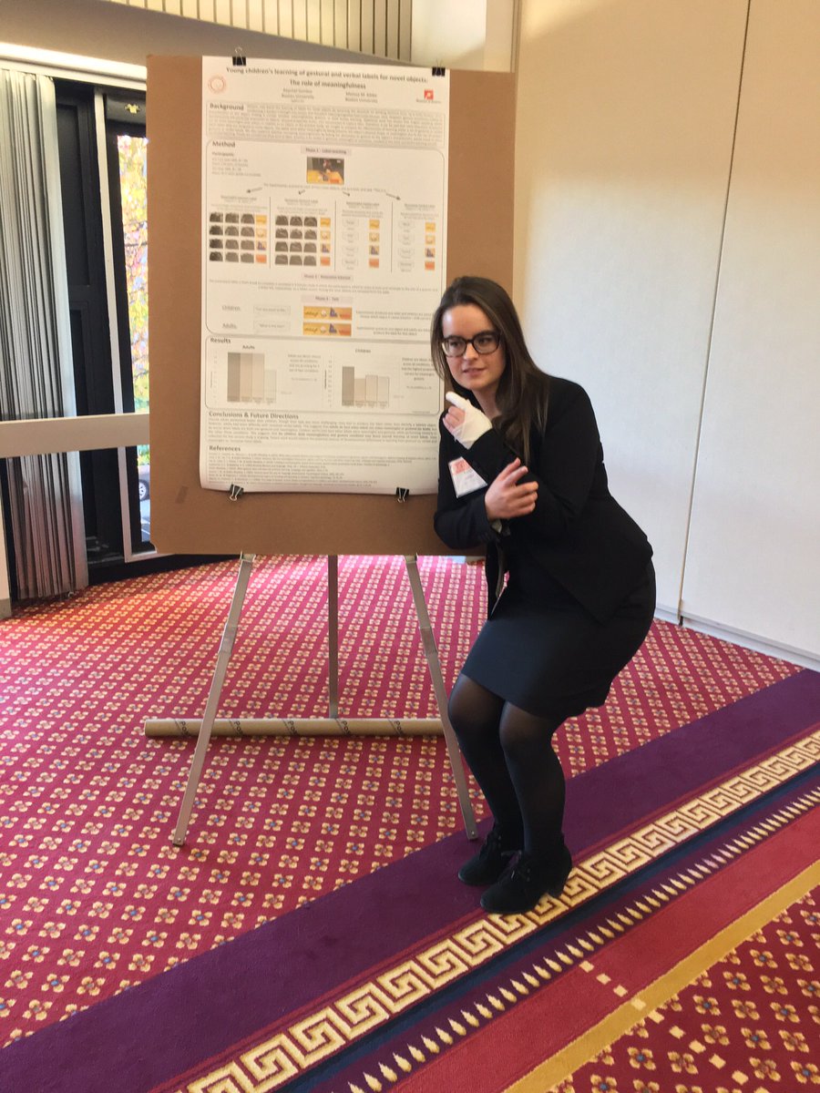 raychel_barkin's tweet photo. My #1stSciencePoster, which was about gesture. Hilariously couldn't gesture due to a not so hilarious burn from my cast iron pan. https://t.co/muHqupP4DC