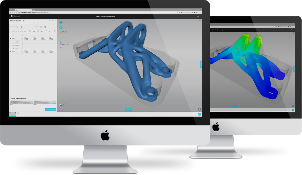 FrustumInc's tweet photo. No better time to optimize your #generativedesign than right now. Try Generate today & better your #topopt #design https://t.co/lomgBZxL4W https://t.co/g5aF80yrLc