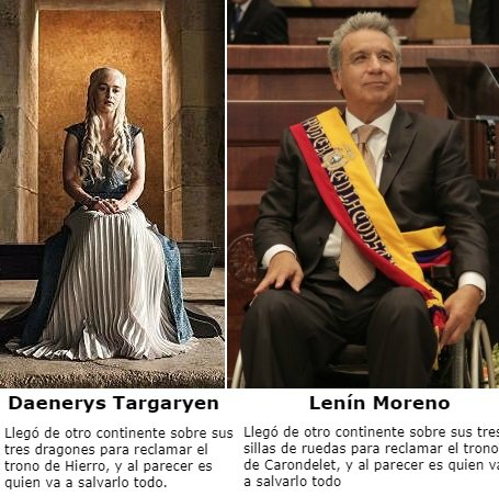 MarianaCarcelen's tweet photo. ¿Qué pasaría si la política ecuatoriana fuera Juego de Tronos?
#UnVicepresidenteSinFunciones https://t.co/xBZsebyi8m