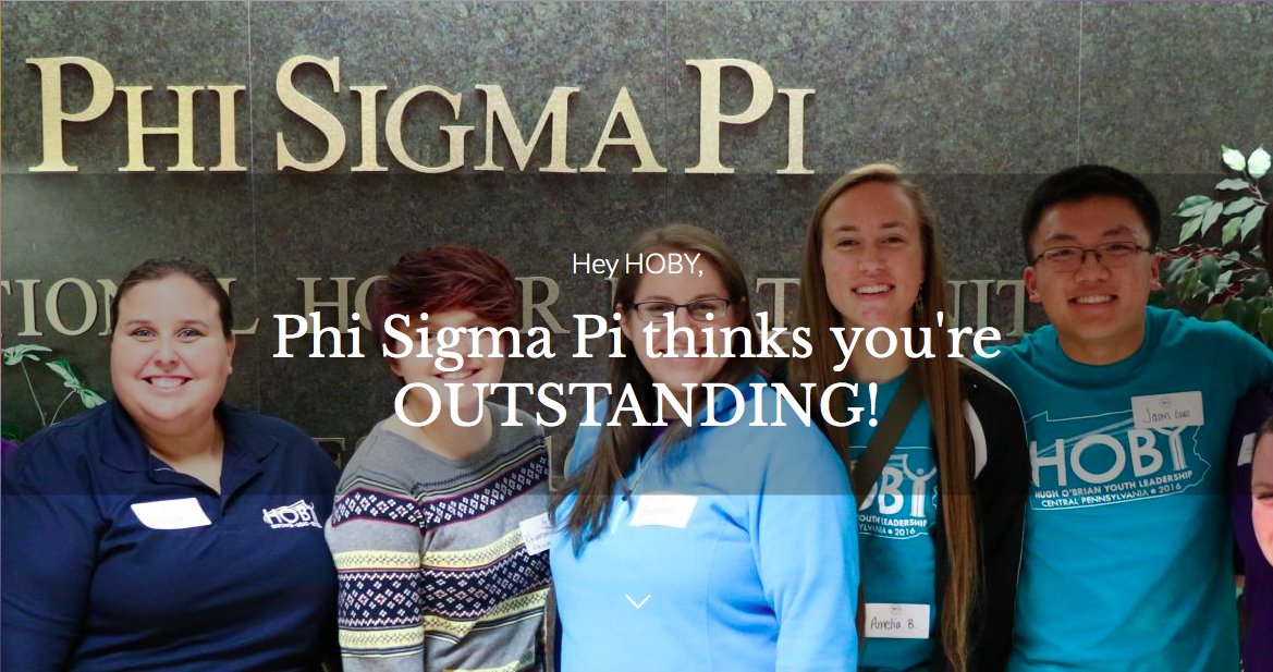pdherron's tweet photo. ICYMI #PhiSigmaPi passed a motion to formally name Hugh O'Brian Youth Leadership as our National #Philanthropy #pspnc2017 #pspandhoby https://t.co/PBvTvhm05e