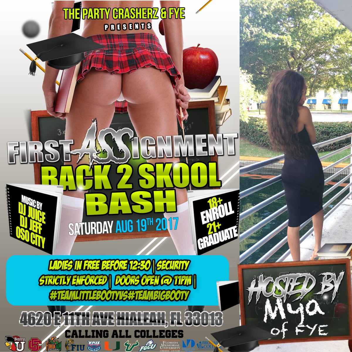 _TheRealMya's tweet photo. The Party Crasherz X FYE
#FirstASSignmentMiami
Aug. 19th
CALLING ALL COLLEGES!!!!!
#FLOMO18 #FLOMO19 #FLOMO20
#FLOMO21 https://t.co/CN36tTzM8A