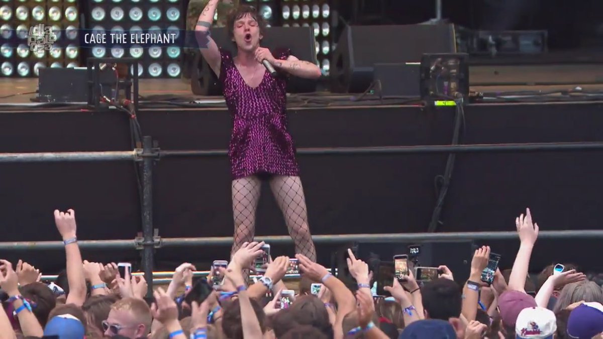 imnoscared17's tweet photo. 🎤Just watched full🎸@CageTheElephant #LALAPALOOZA set 🥁 - #takeabow 👏🏼👏🏼Its 2am UK time - #wideawake #mattschultz #CageTheElephant 🐘 https://t.co/N7AzIu6Hgc