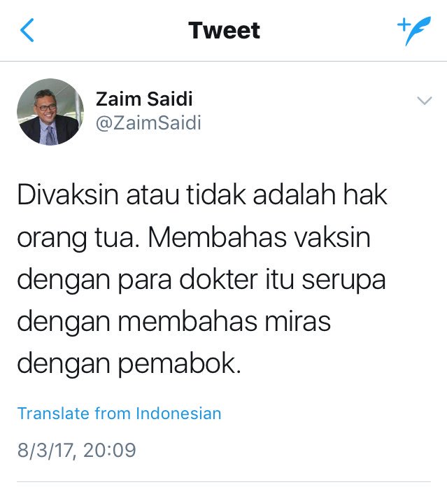 PBIDI's tweet photo. Semoga pemilik akun @ZaimSaidi menyadari kalau status ini mengandung pelecehan terhadap profesi Dokter. https://t.co/CKXJfmlXOq