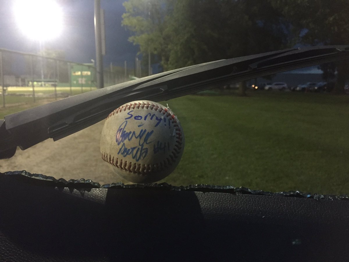 JohnRawlingsJr's tweet photo. First time for everything.. @GLMariners DH Patrick Raiff (@Sweet_p_raiff10) sent me home with a souvenir and an apology https://t.co/cxK9BaexGI