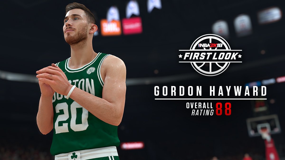 Get your 1st look at @gordonhayward in his new @celtics' green in #NBA2K18. #2KFirstLook