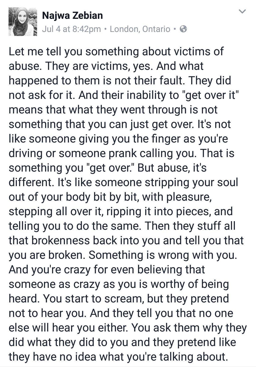 Najwa Zebian On Twitter: "Think Again Before You Tell Someone To "Get Over It". #Abuse #Trauma Https://T.co/Xu1U0Vh4Sn" / Twitter