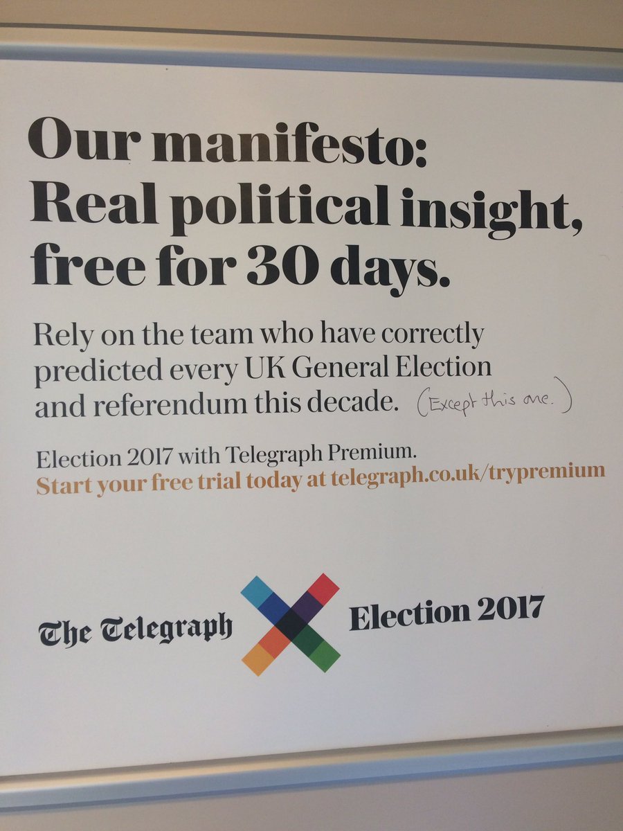 tara_mulholland's tweet photo. Someone has annotated the Telegraph advert on the train https://t.co/G2hkGvuQzs