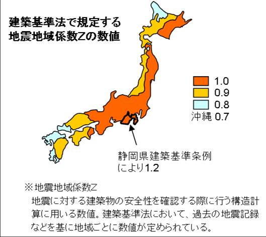 ট ইট র 静岡県 防災 静岡県建築基本条例 一部改正h29 静岡県では 建築物の地震対策として 建築基準法で規定する地震地域係数ｚ の数値を1 2倍に割り増す独自の基準で建築物の耐震化を促してきましたが 想定される南海トラフの巨大地震などに備え 静岡県