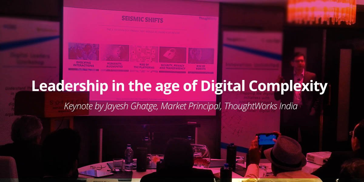 thoughtworks's tweet photo. Watch for the keynote by ThoughtWorker @jayeshghatge76 a/ BSPIN Lean-Agile Transformation Conclave&amp;Awards @BloreSPIN
https://t.co/mm9FeK95fa https://t.co/6gcD5EMTSi