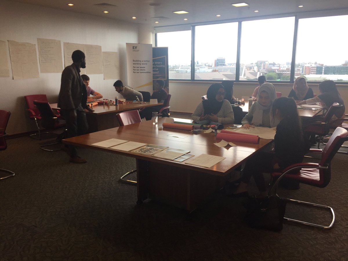 AnnaPickup's tweet photo. Having a great morning with our @EY_Foundation smart futures students in #EYLeeds. Cracking on with their superhero challenge. https://t.co/dWBTikCtq7