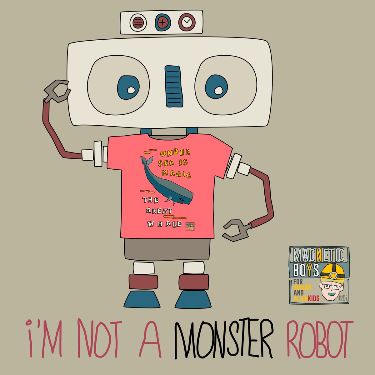 magneticboys's tweet photo. I'm not a #monster #robot 🤖😀👻 #illustration #pinterest #society6 #art #comics #tumblr #elloworld #scifi @TeePublic #kids #kidlit @Pinterest https://t.co/QWdt5ieVUx