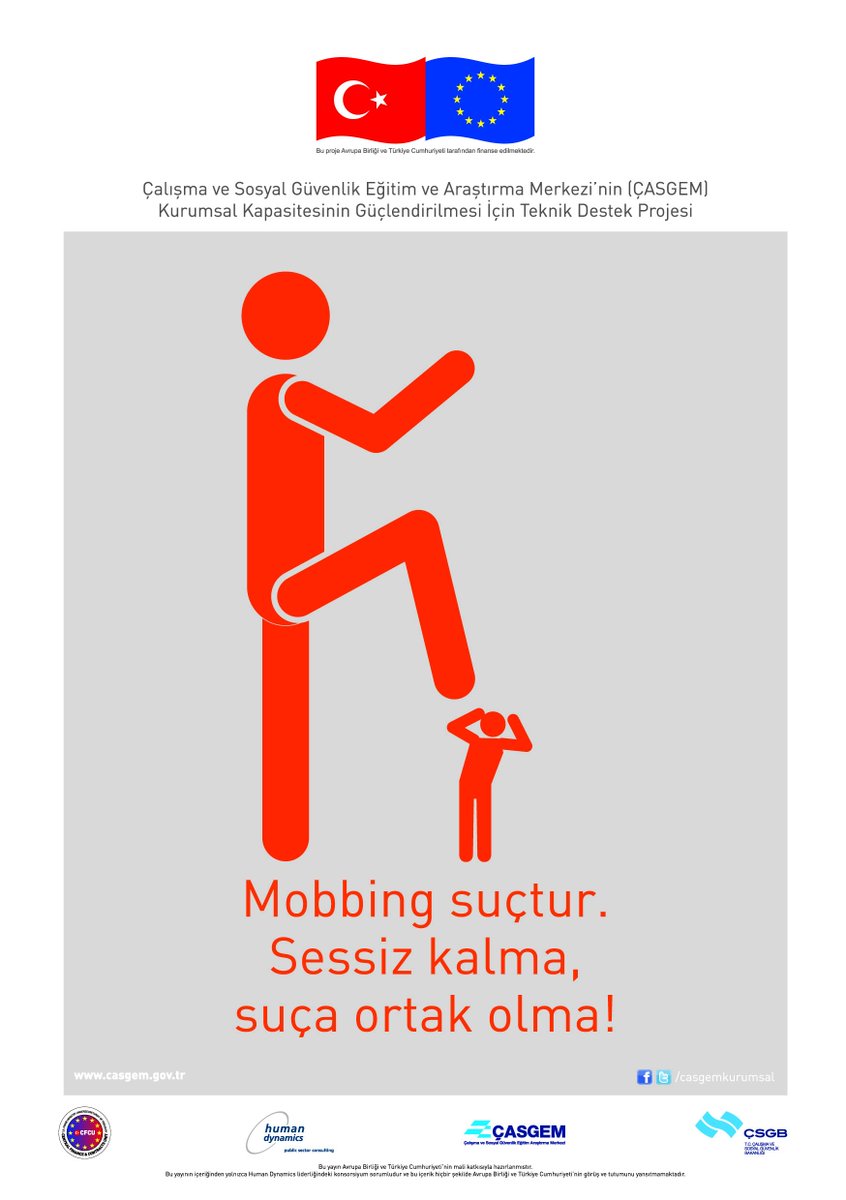 Mobbing suçtur. Sessiz kalma, suça ortak olma!
#çasgemçalışmahayatınadeğerkatar

Bilgi için; bit.ly/2s2yhki
