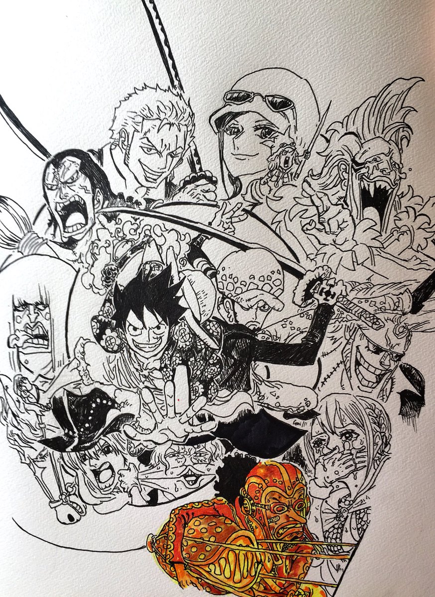 Miruton One Piece 76巻表紙 Onepiece Paint ワンピース 원피스 尾田栄一郎 漫画 ルフィ Luffy