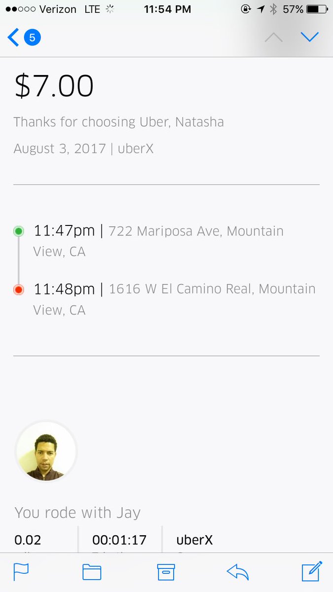 dua_natasha's tweet photo. @Uber driver started charging me as I was walking to the car after 1 min, sped off, &amp; charged for a cancellation. Fix this- unacceptable https://t.co/lCqMCcvoXL