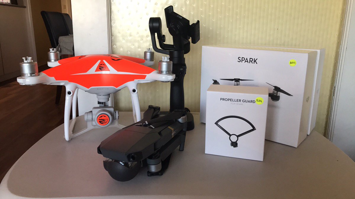 FlyingAgAU's tweet photo. It's Friday Flyday! Phantom 4 Pro, Mavic Pro or Spark? We've got them all! Our demo Spark is with a group of farmers in the US. Lucky them! https://t.co/NQ9am5UyPT