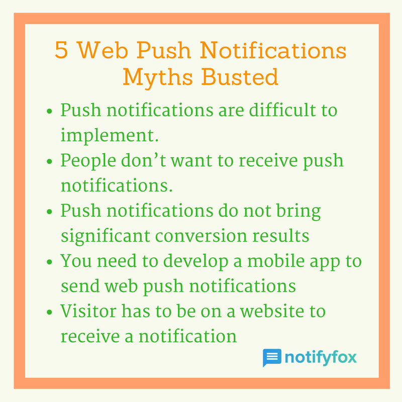 notifyfox's tweet photo. Here are the 5 Web #PushNotifications 😲🙄 Myths that you need to know right now.
#Notifyfox #Conversion https://t.co/Znjmv3N5Pd