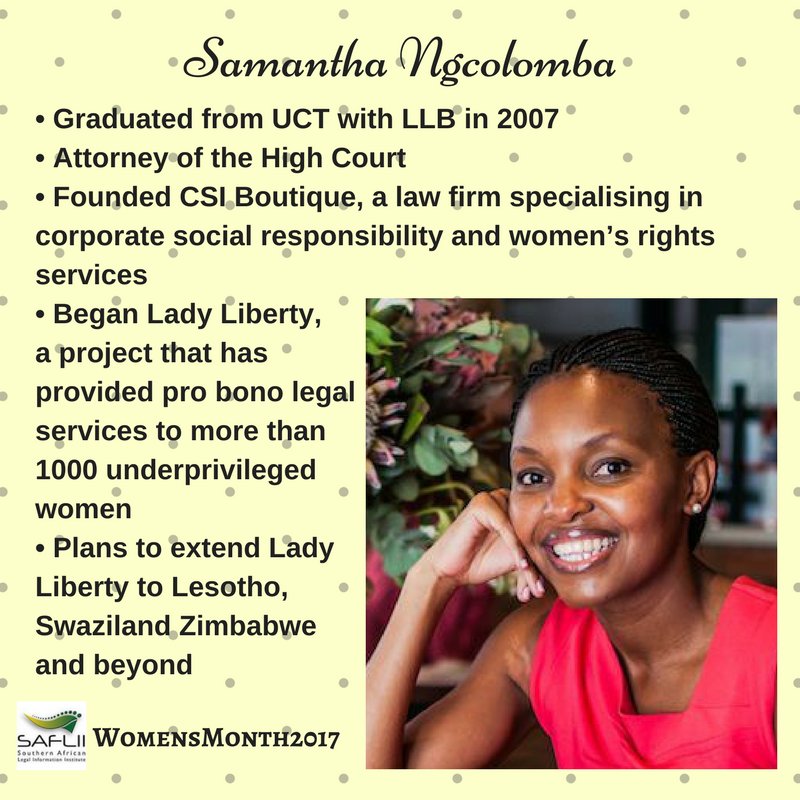 saflii's tweet photo. #WomensMonth #BeInspired #BeInformed #FreeLawAfrica https://t.co/YziKjYw9N6
