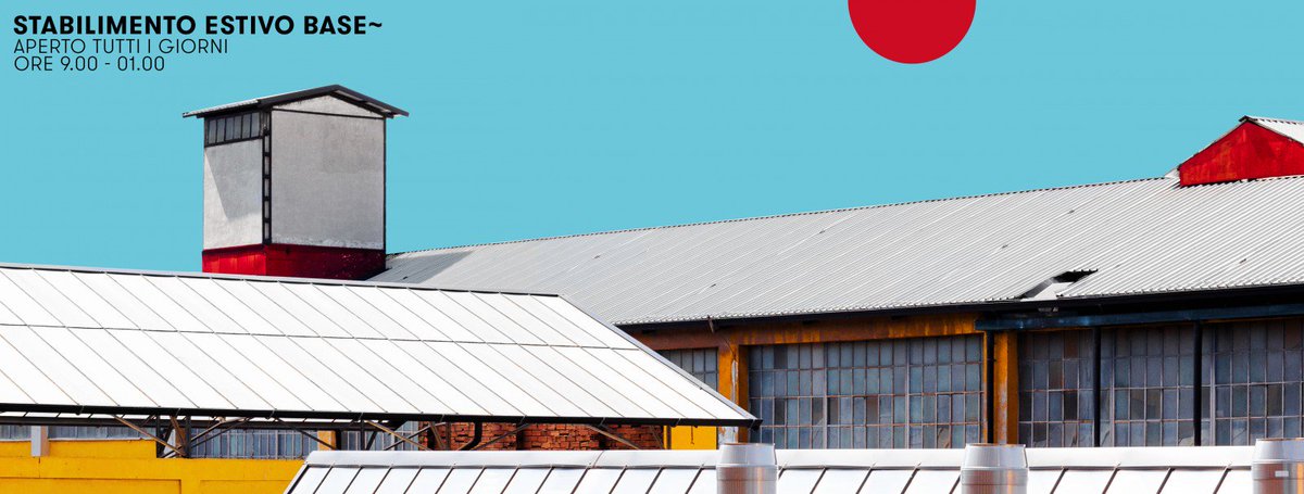 UpTv_ita's tweet photo. Stabilimento estivo BASE #estateaMilano #musica #cinema #streetfood #campoBASE #AtomicBar @base_milano @KarmadromeMI #basemilano https://t.co/P4A6yT6IVr