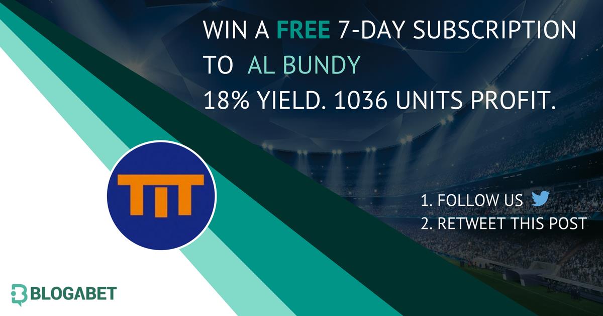 Win 1 of 5 FREE 7-day subscription to #tipster ✴️al bundy✴️ bit.ly/2vzsYPr
Follow us and retweet this post >bit.ly/2vnAfBj