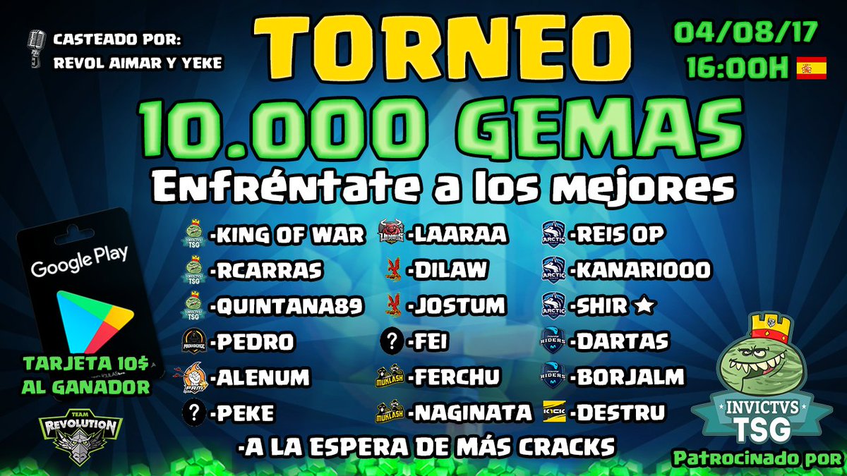 RevolAimar's tweet photo. 💎TORNEO DE 10.000 GEMAS 
TARJETA 10$ PARA EL GANADOR
SORTEO DE OTRA TARJETA 10$ ( REQUISITOS EN LA FOTO)
📽️https://t.co/GmzEoiarcC
Parte 1/2 https://t.co/Yr755MuGoB