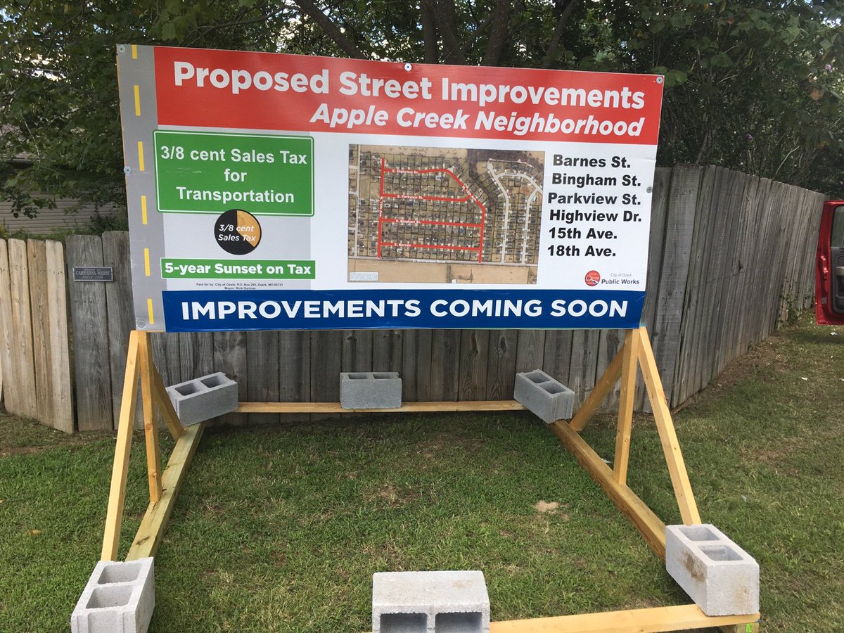 OzarkMO's tweet photo. Improvements in PROGRESS:  Total tear out of Applecreek Subdivision, will be completed in phases, back to back. #streetupdates #ozarkmo https://t.co/kMpRPFvQQW