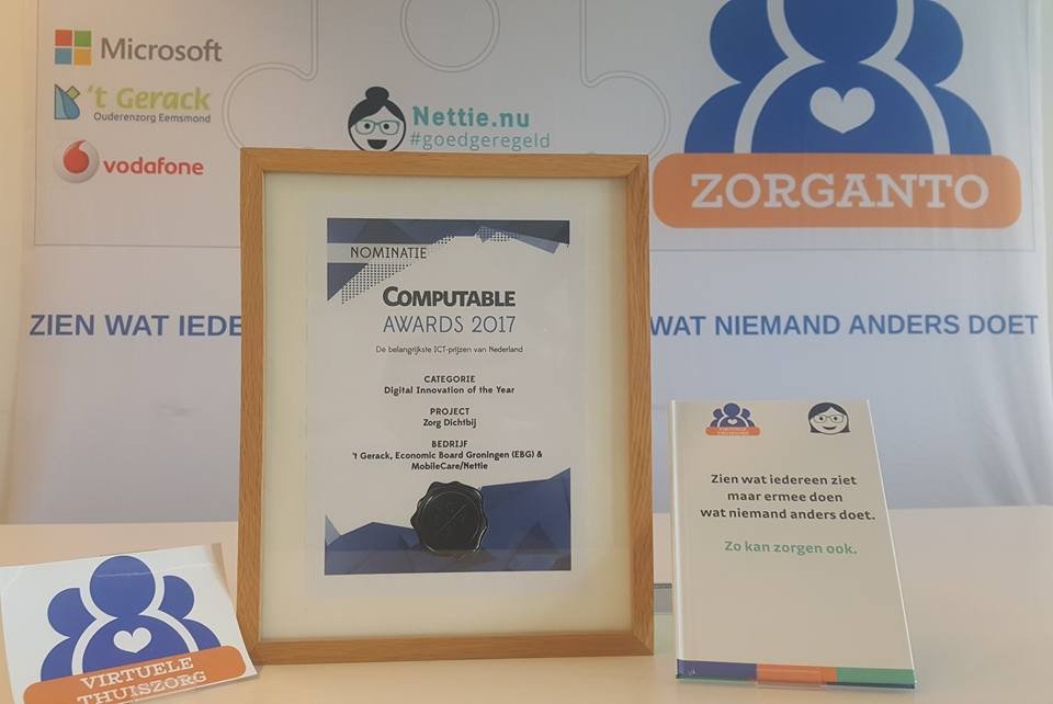 NettieRegelt's tweet photo. Trots op onze nominatie voor de @computablenl Awards 2017 in de categorie Digitale Innovatie van het jaar! #vtzn #nettie #mobilecare https://t.co/7FkKnvBhFA