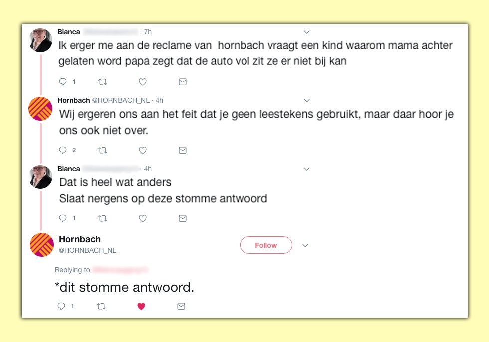 Beetje pijnlijk gesprek dit.. <a href="/HORNBACH_NL/">HORNBACH</a>