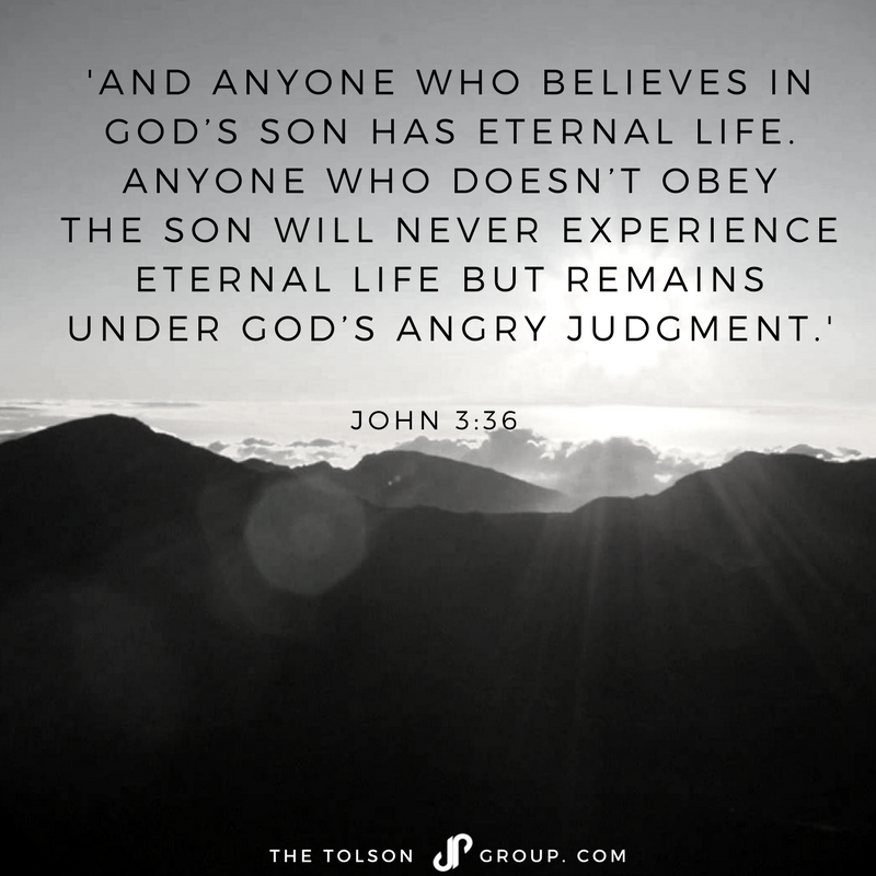 drjohntolson's tweet photo. John 3:36 #4priorities #takeaknee #thefourpriorities #tolsongroup #johntolson #disciples #disciplemakers #John3 #judgement #eternallife https://t.co/99YVBdg1X5