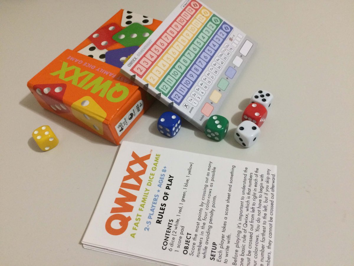 cardboardquest's tweet photo. A #Qwixx little review on a classic game. Cant believe I didnt know how to Roll &amp; Write until now https://t.co/DKEona1k9l https://t.co/z29TUe2RPK