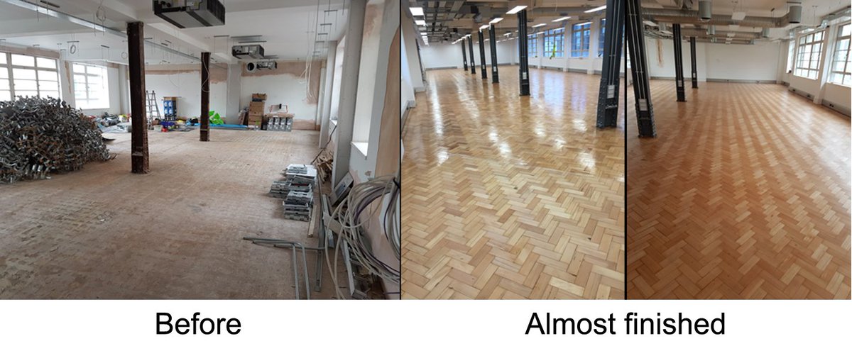 cmtflooring's tweet photo. Our project in Birmingham, the floors are looking good now @cmtflooring  #flooring #beech #parquet https://t.co/0YDcIctdkx