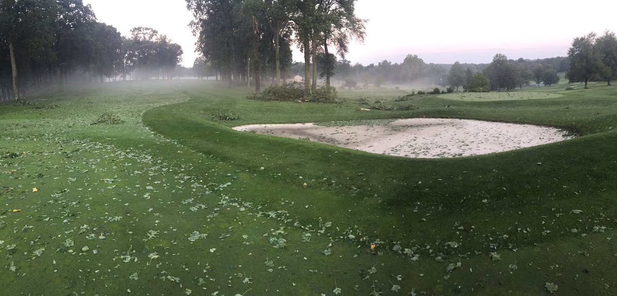 HillendaleTurf's tweet photo. We've got a ton of cleanup to do after last night's straight line winds. I know my guys are up to the challenge. @HillendaleCC https://t.co/iQxalzc1op