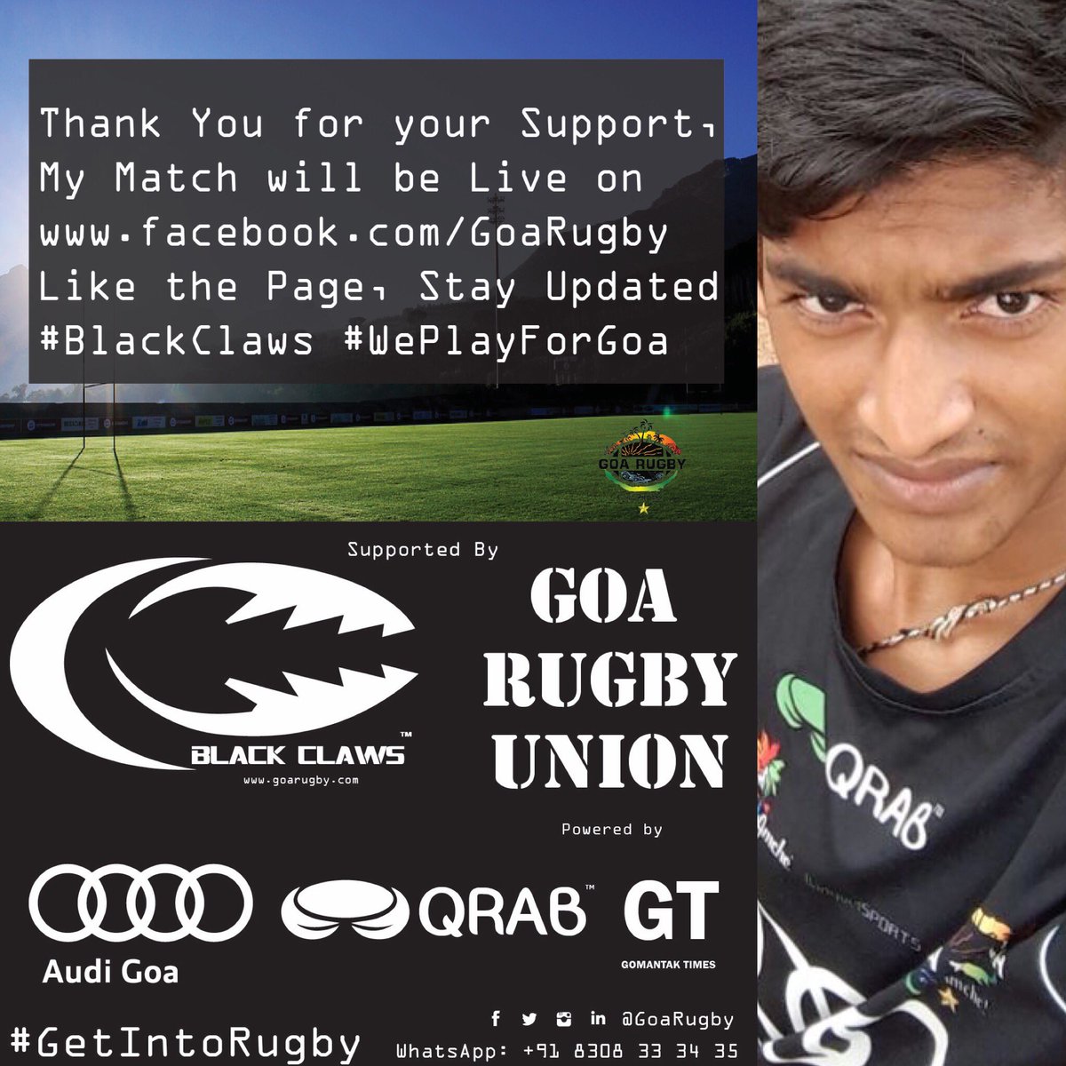 Goa Rugby (@goarugby) on Twitter photo Support us as our Squad steps out on Field for the #BlackClaws π€ at the <a href="/RugbyIndia/">Rugby India</a> Nationals next weekend π
Watch them Live π₯
#GoaAmche4 Support us as our Squad steps out on Field for the #BlackClaws π€ at the <a href="/RugbyIndia/">Rugby India</a> Nationals next weekend π
Watch them Live π₯
#GoaAmche4