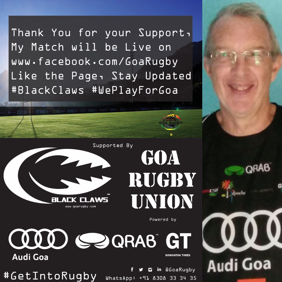 Goa Rugby (@goarugby) on Twitter photo Support us as our Squad steps out on Field for the #BlackClaws π€ at the <a href="/RugbyIndia/">Rugby India</a> Nationals next weekend π
Watch them Live π₯
#GoaAmche4 Support us as our Squad steps out on Field for the #BlackClaws π€ at the <a href="/RugbyIndia/">Rugby India</a> Nationals next weekend π
Watch them Live π₯
#GoaAmche4