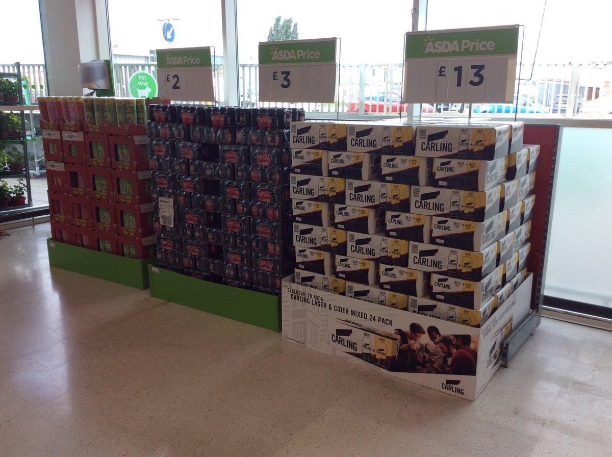 PowerforceMC53's tweet photo. Weekend set to be a warm one, get yourself down to @asda Sittingbourne for a @carling #mixpack , you can't miss it in the foyer! https://t.co/CrcKu7OTZu