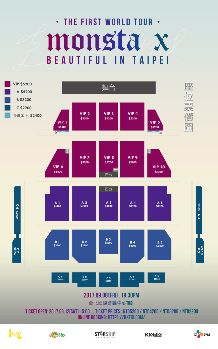 Monbebeviews's tweet photo. [+; https://t.co/yCfnp4t5MG]
Esse será o local para o show da tour do #MONSTA_X em TAIPEI! https://t.co/o1S6PepHsc
