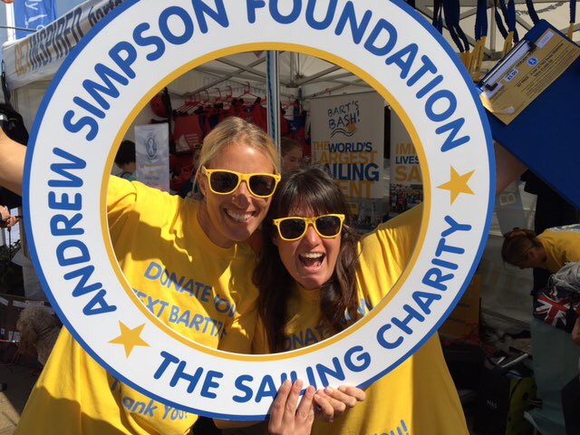 Last day at <a href="/cowes_week/">Cowes Week</a> with the <a href="/AndrewSimpsonFo/">Andrew Simpson Foundation</a>. Come by and say hi and grab your #simpsonsunnies <a href="/ClarkSaskia/">Saskia Clark</a>