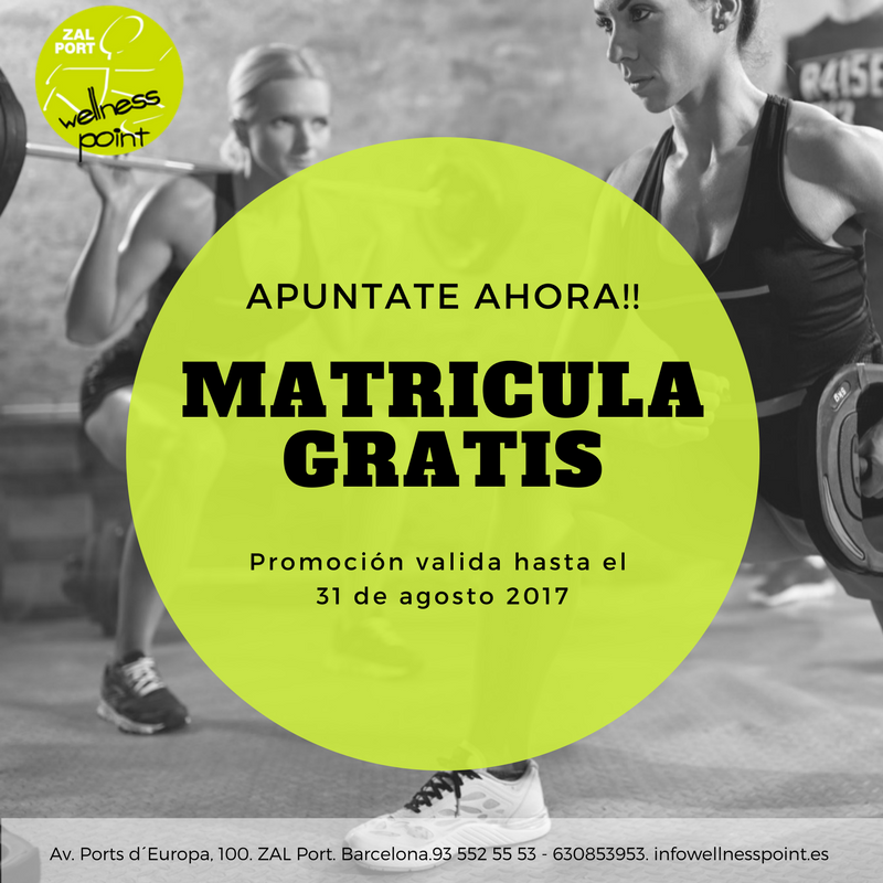 ZALportBCN's tweet photo. Matrícula gratuïta al @WELLNESS_ZAL fins el 31 d'agost. https://t.co/iXFl3jsp15