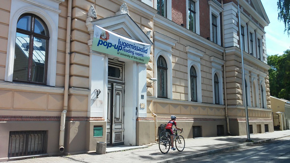 UT_Library's tweet photo. Pop-up reading rooms in a new location - Veski str. 32. Come and visit us! https://t.co/uDSqGMZyZj