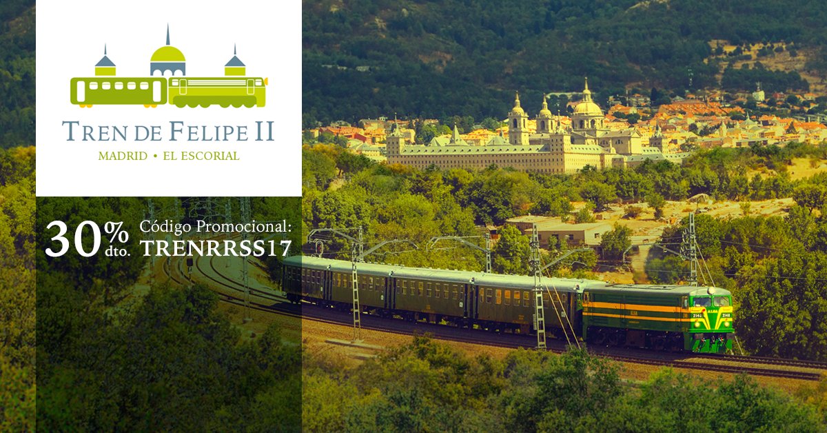 TrenDeFelipeII's tweet photo. ¿Aún no conoces el @TrenDeFelipeII? ¡Tenemos un 30% de descuento en Agosto! Con el código TRENRRSS17 🚞🤗➡️ https://t.co/O1V8EADubt https://t.co/5ViS2W5b4b