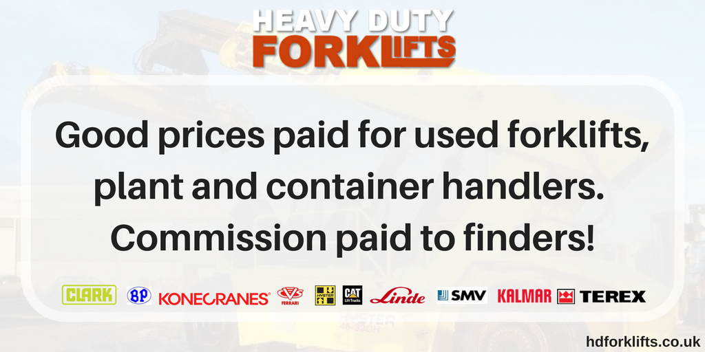 Stock Wanted #Commission paid #Forklifts #ContainerHandlers #Plant. Anywhere in #Europe. Contact Jake 44 7904 090 397 jake@hdforklifts.co.uk