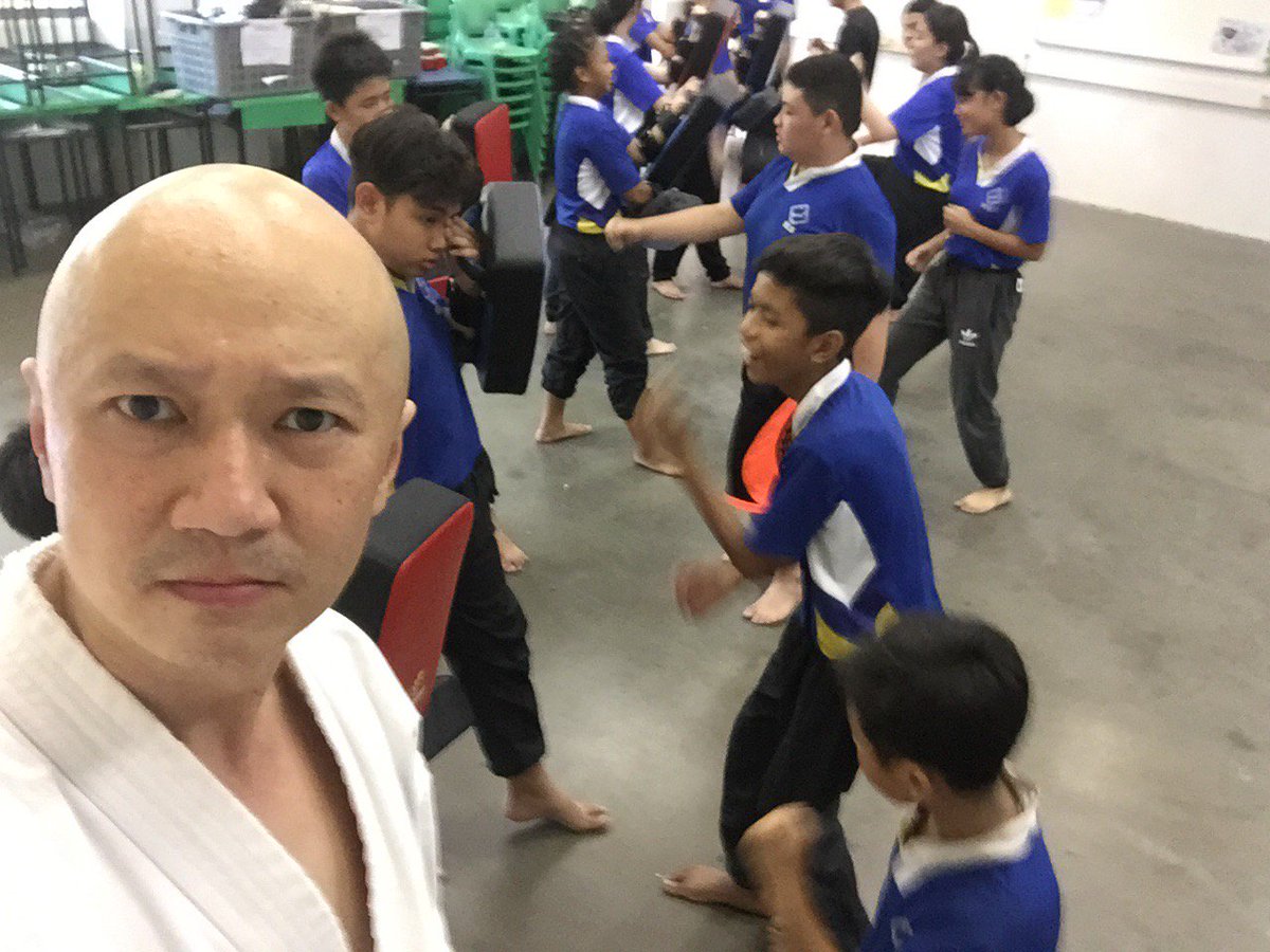 Sensei Derrick enjoys coaching at his Ex-Secondary School each year!