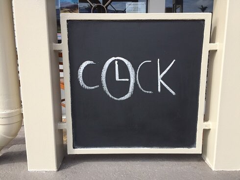 trinitybeachpd's tweet photo. Blackboard artist apologises for Lunico #trinitybeach cock iconography.  https://t.co/isybR9cvle #tbpd @TheCairnsPost Germans. https://t.co/ZdrqkIx0US