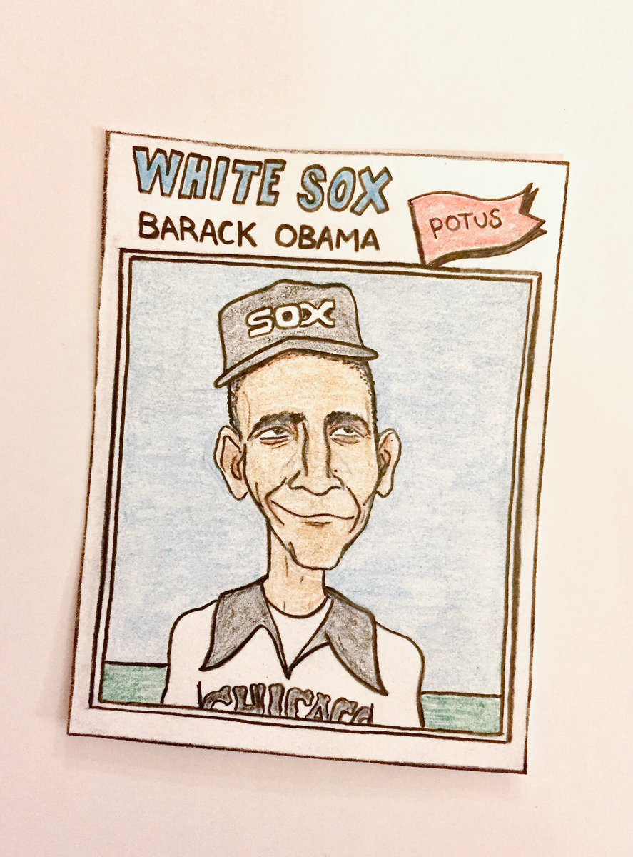 gummyarts's tweet photo. Happy birthday, Barack Obama! #WhiteSox #ObamaBirthday https://t.co/dXlh5zNGjw