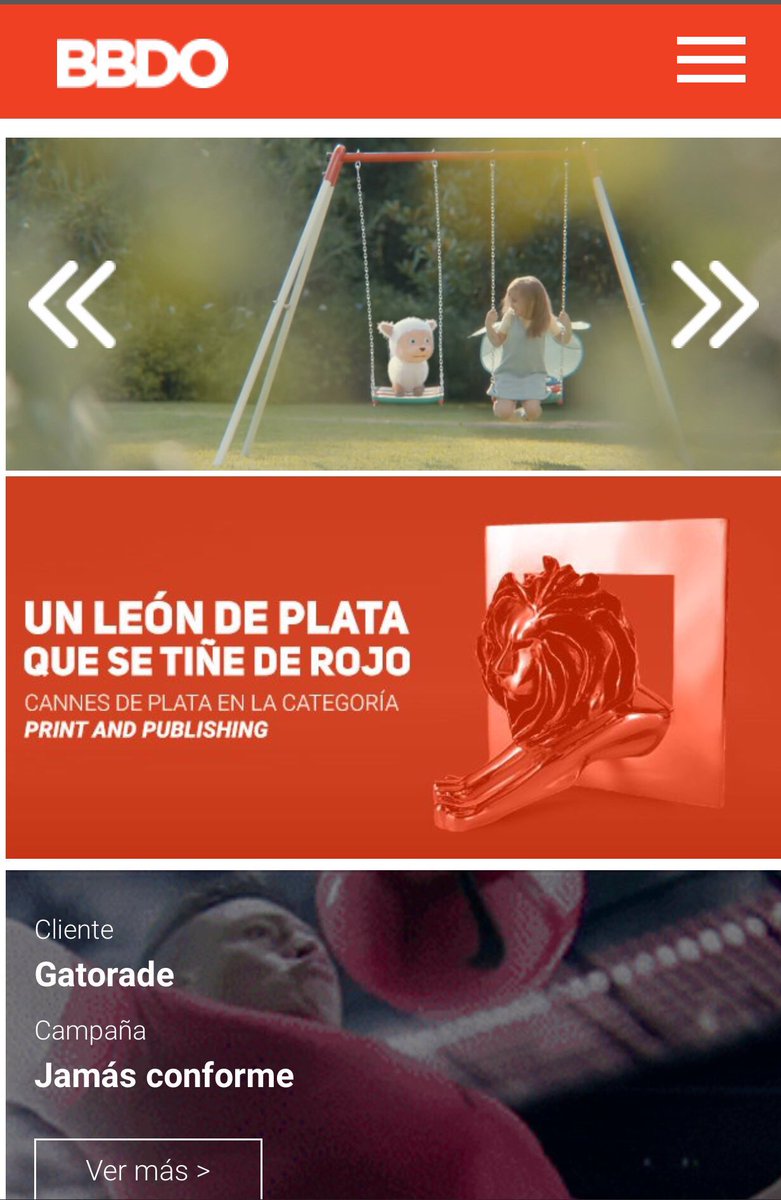 The work. The work. The work.
New web. New web. New web.
bbdo.cl